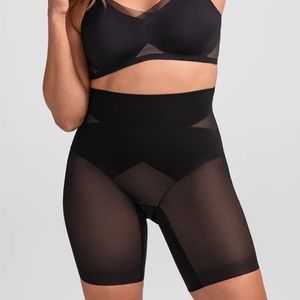 NEW Honeylove SuperPower Mid Waist Midwaist Shaper Shorts, Black Runway, Size 1X